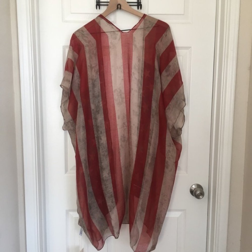 🇺🇸 American Flag Kimono - Picture 2 of 6